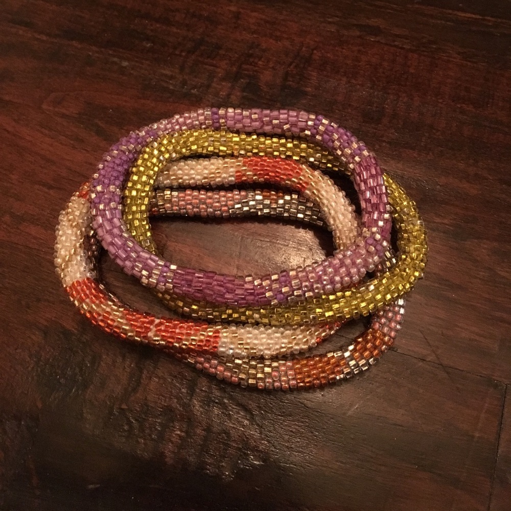 4pk fashion beaded bracelets