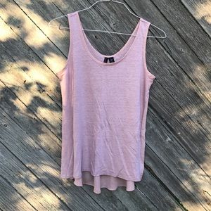 Cynthia Rowley Pale Pink Tank w/ Sheer Back