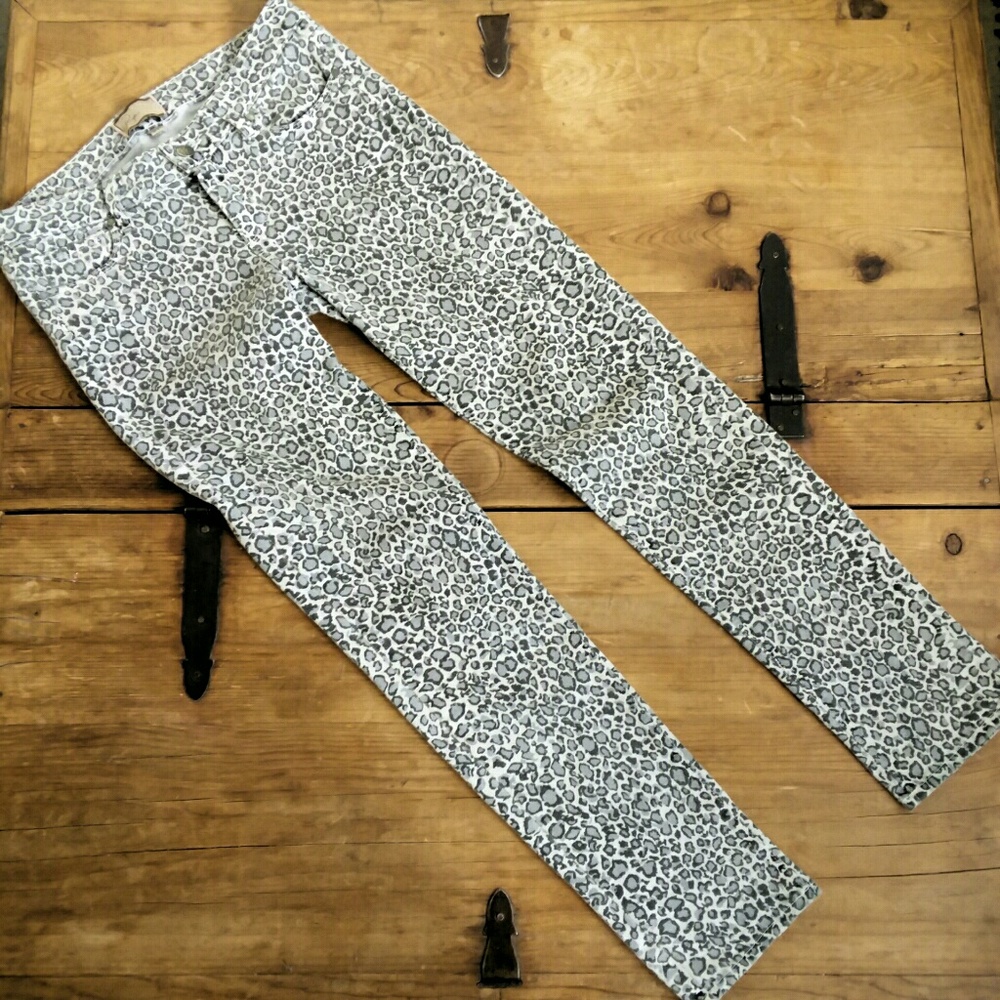 Paige Denim Steel Cheetah Women's Jeans Size 27