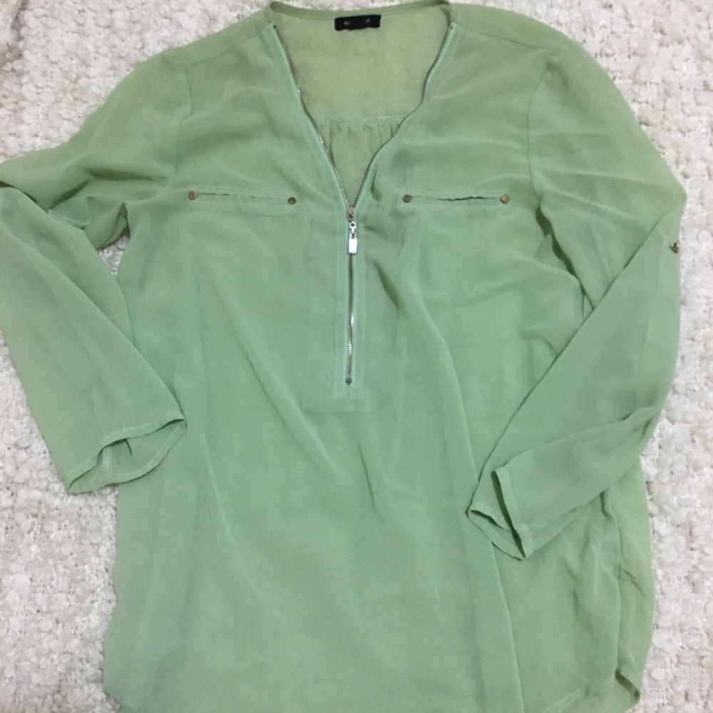 Soft green blouse
