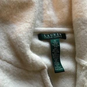 Ralph Lauren women white wool hoodie