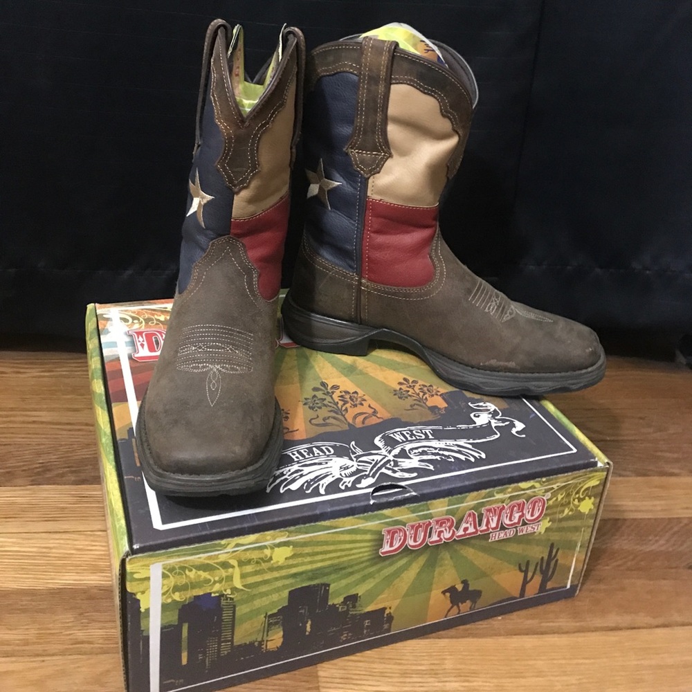 Women's Lady Rebel Texas Flag Western Boots