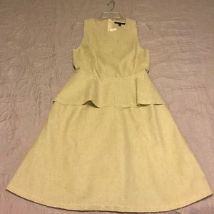 Light tan Banana Republic dress w/peplum