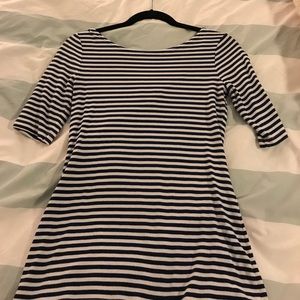 Banana Republic Navy and White Striped Top S
