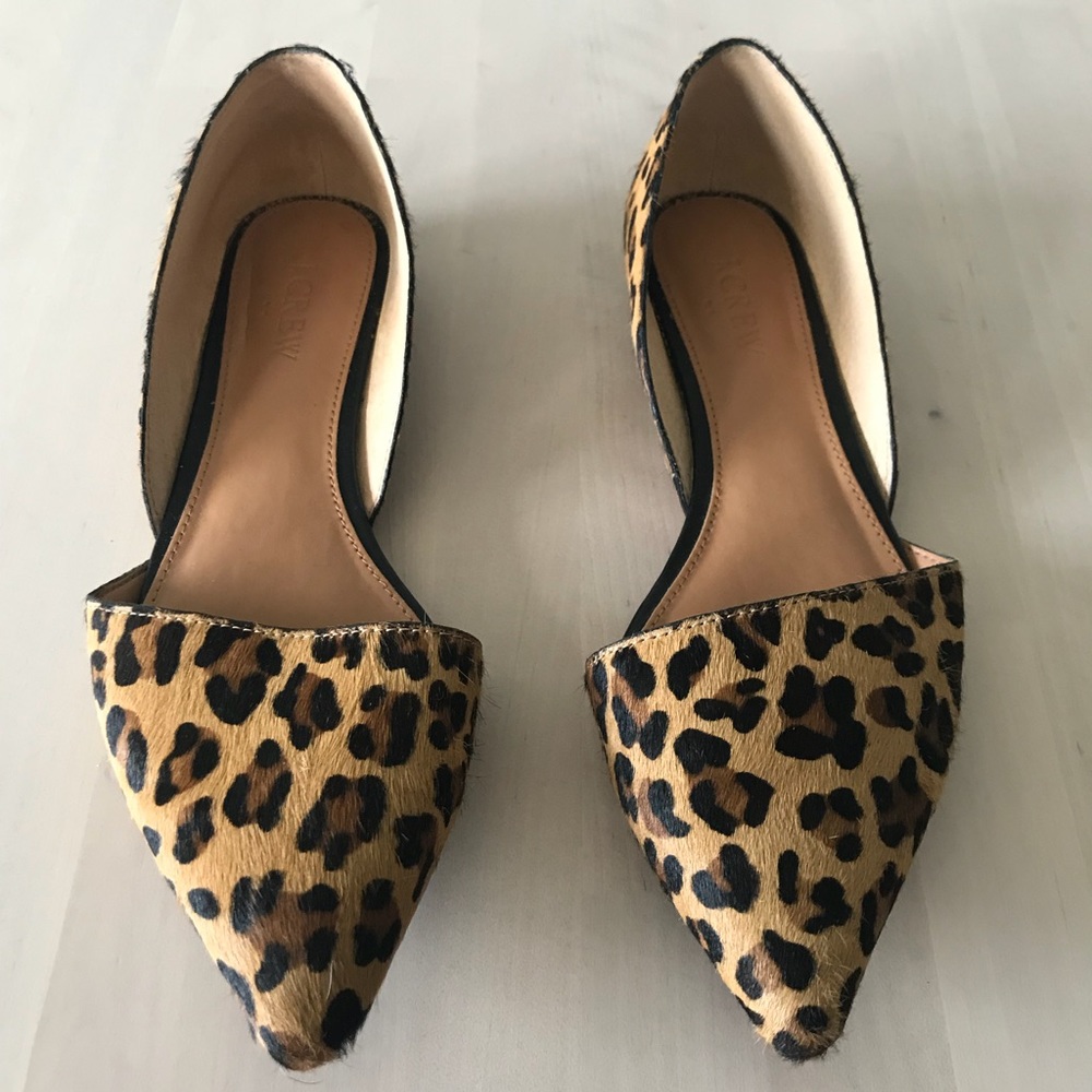 J.Crew Zoe calf hair d’Orsay flats