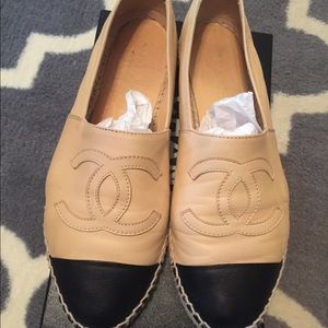 Chanel leather espadrilles