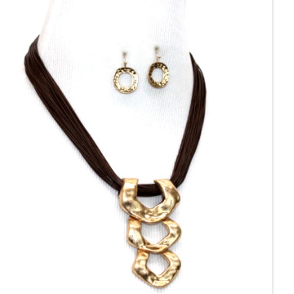 Set Adjustable Cord Necklace NW