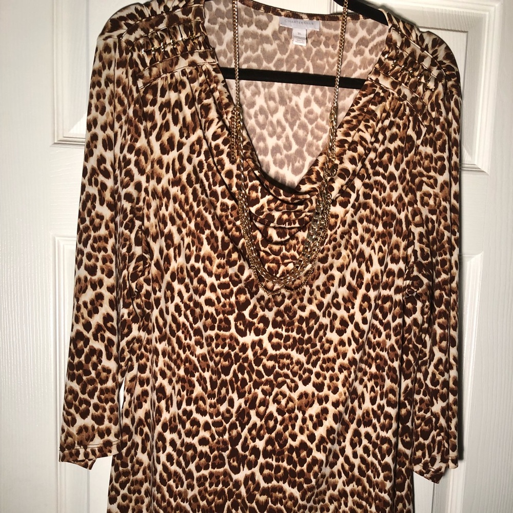 CHARTER CLUB ANIMAL PRINT TOP