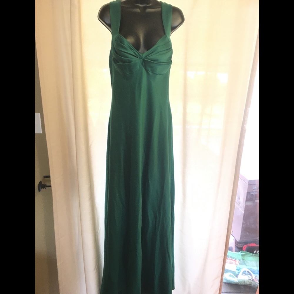 Holiday Green Satin Calvin Klein dress size 12.