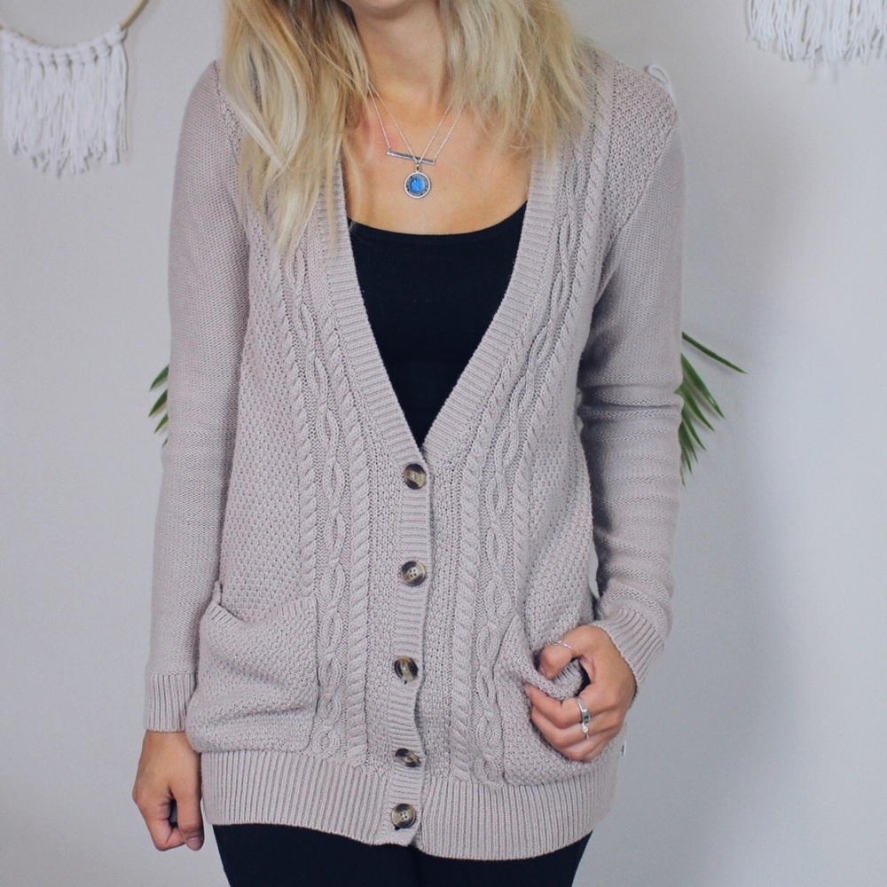 American Eagle Light Brown Chunky Cardigan