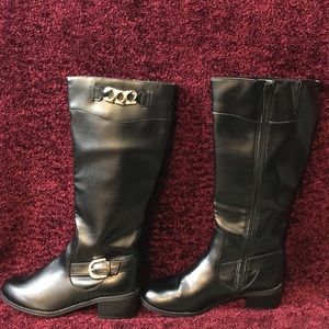 Black knee high boots