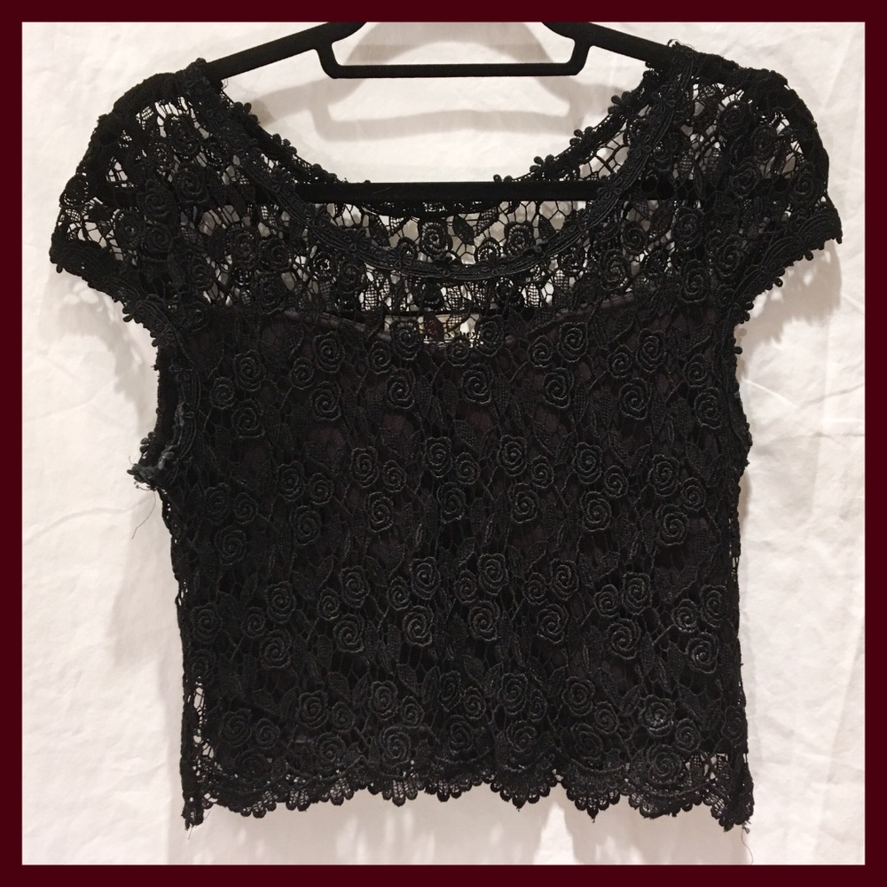 Blouse with Lacy Overlay