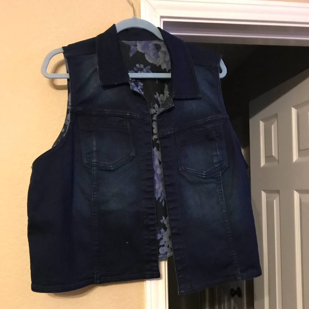 Reversible denim vest
