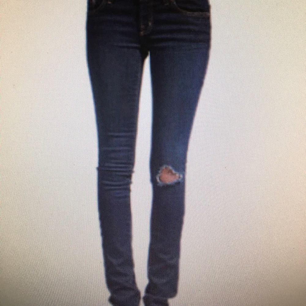 J Brand distressed knee pencil leg jeans
