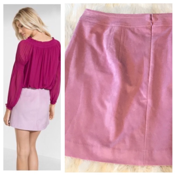 NWT - Express Faux Suede A-Line Skirt - Picture 2 of 3