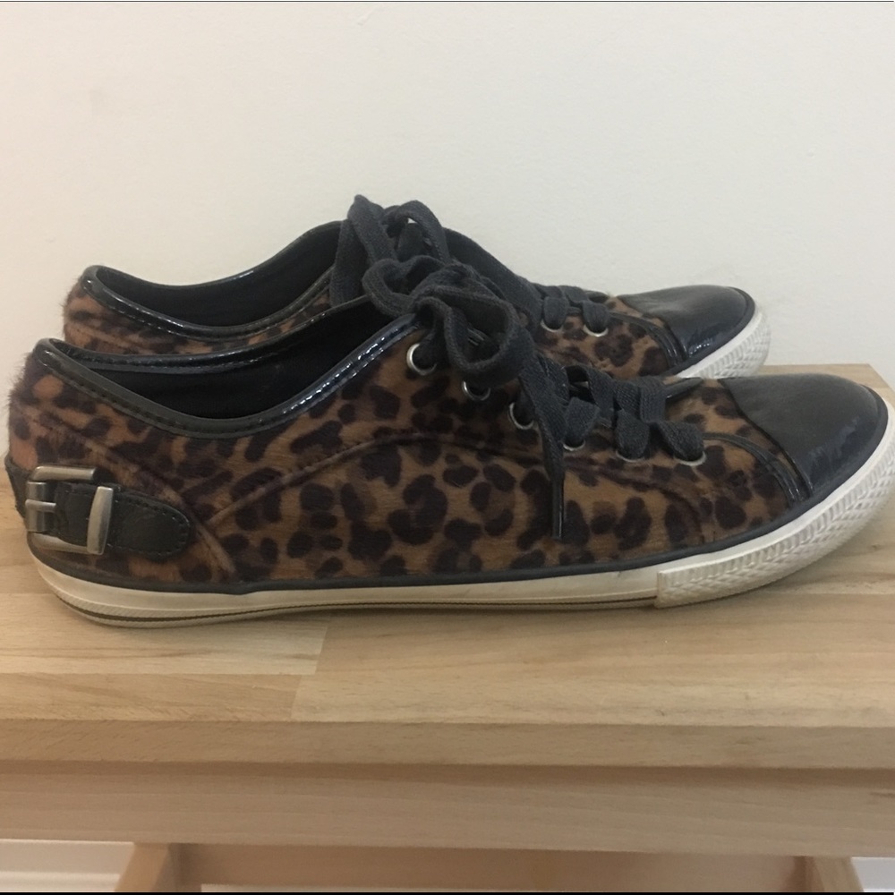 Fuzzy Leopard Sneakers