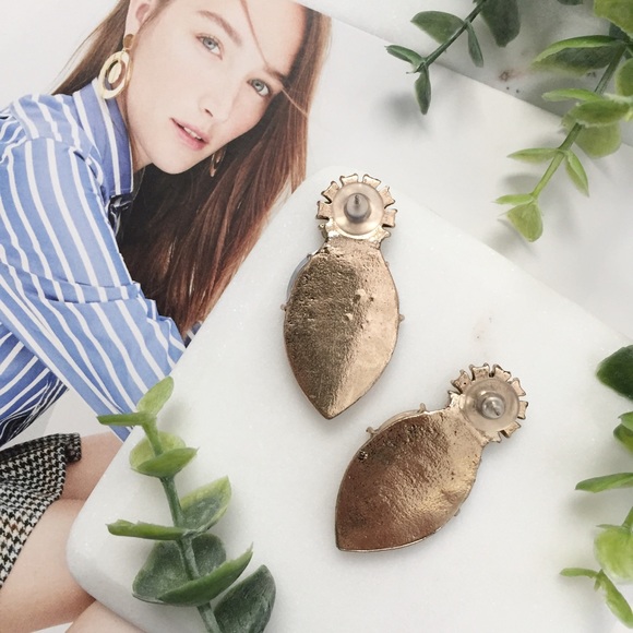 "Calista" Earrings || Clear Crystal Statement - Picture 3 of 9