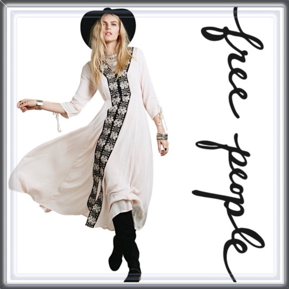 Free People Dresses & Skirts - JOURNEY TO THE HORIZON EMBROIDERED DRESS