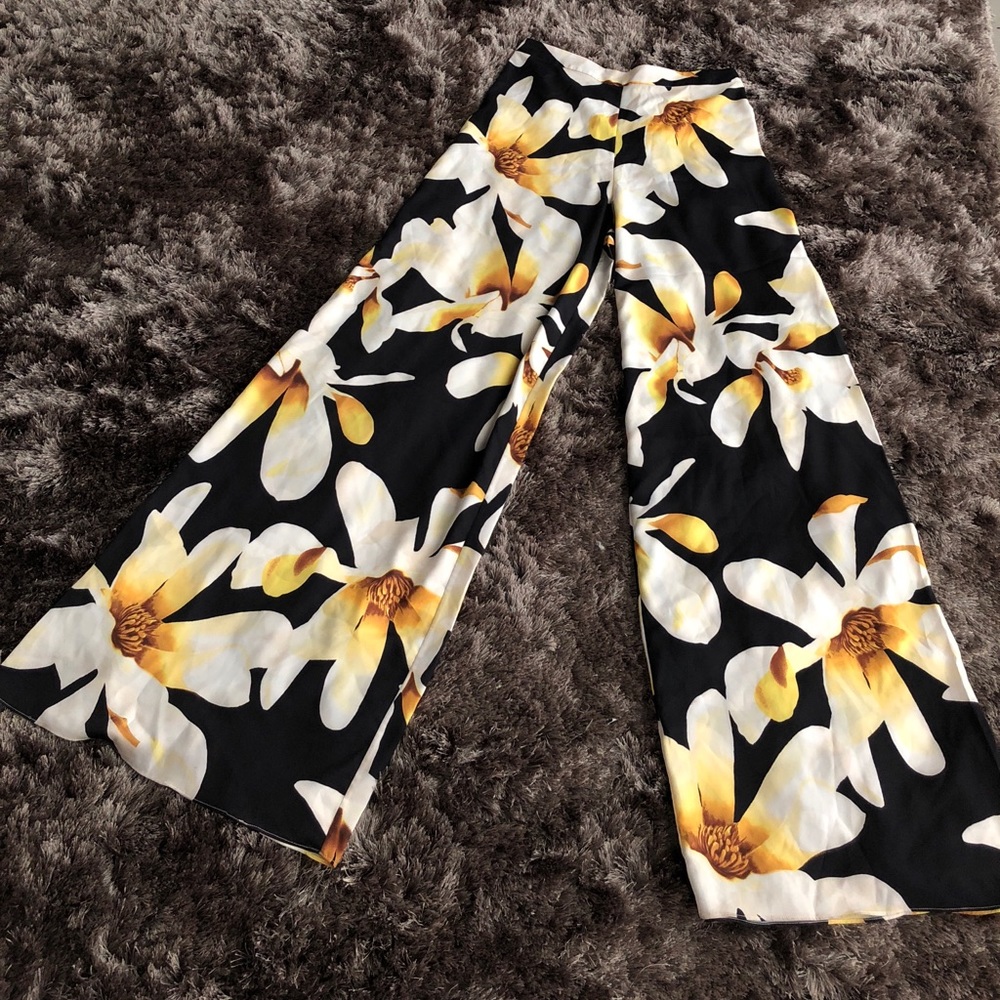alice + olivia flower athena pants