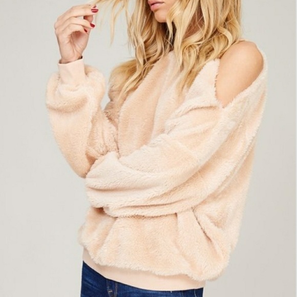 ♨TOP RATED ♨Shaggy Faux Fur Sweatshirt - Picture 3 of 3
