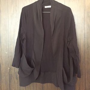 Chiffon cardigan blazer