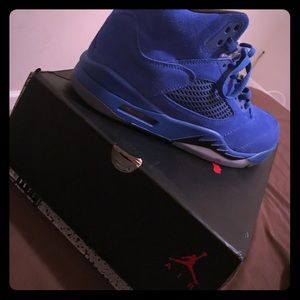 Blue swede 5's Size 11