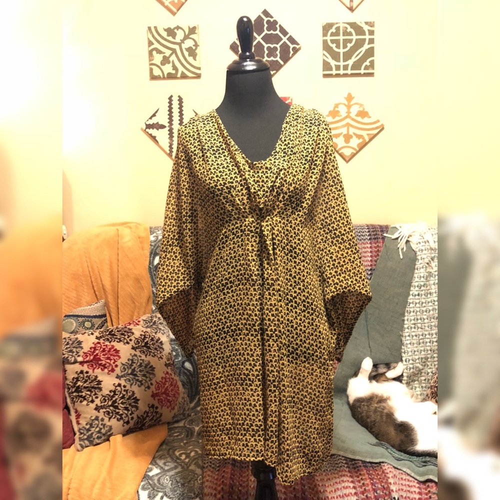 🍂🍁Semi-Sheer Patterned Dress🍁🍂