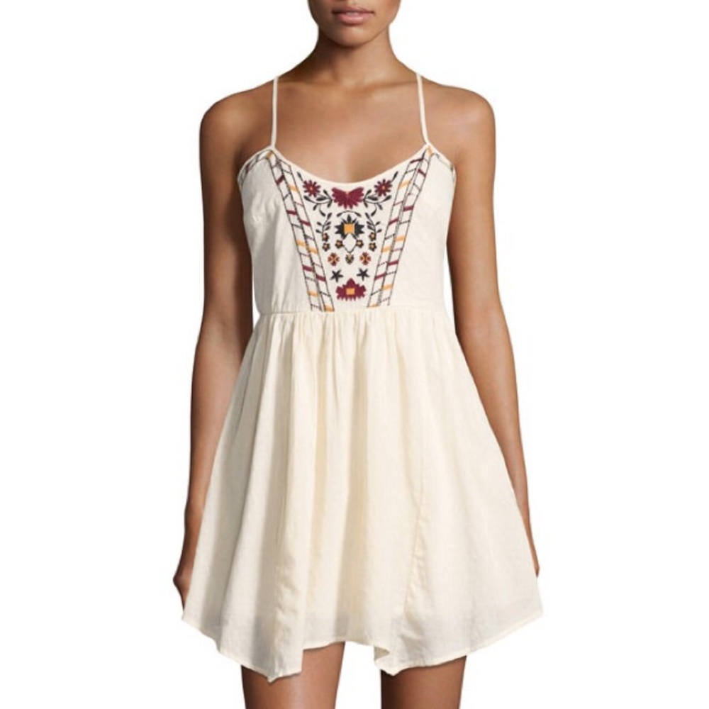 Band of Gypsies White Embroidered Fall Mini Dress!