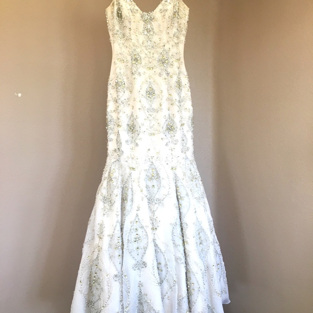 Stephen Yearick Bridal Gown ivory Size 2 - Picture 4 of 8