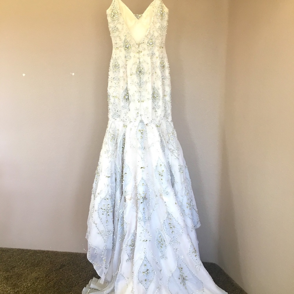 Stephen Yearick Bridal Gown ivory Size 2 - Picture 7 of 8