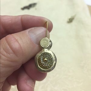 Gold tone earrings made in Israel