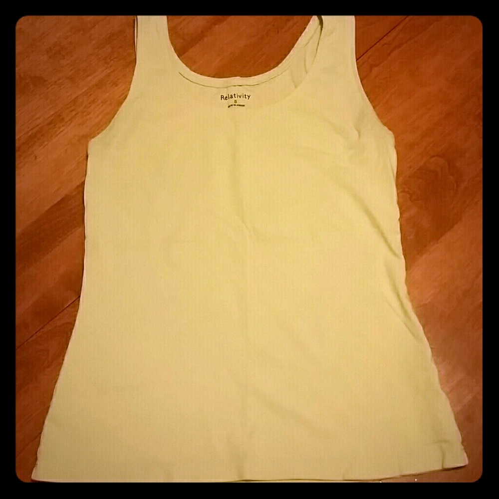 Relativity Yellowish Green Tank Top.