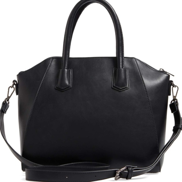 Sole Society Handbags - Rosamund Faux Leather and Faux Suede Satchel