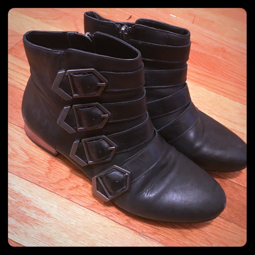 Sam Edelman Buckle Boots - Black - Sz 8M