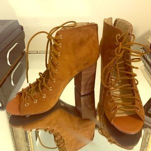 Never worn heeled booties