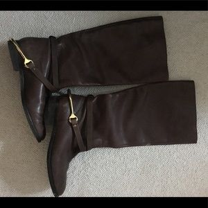 Ralph Lauren "Jenny" boots brown, knee high 9.5
