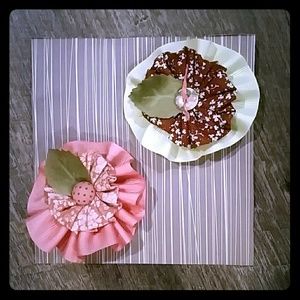 Set of Two Handmade vintage style clips