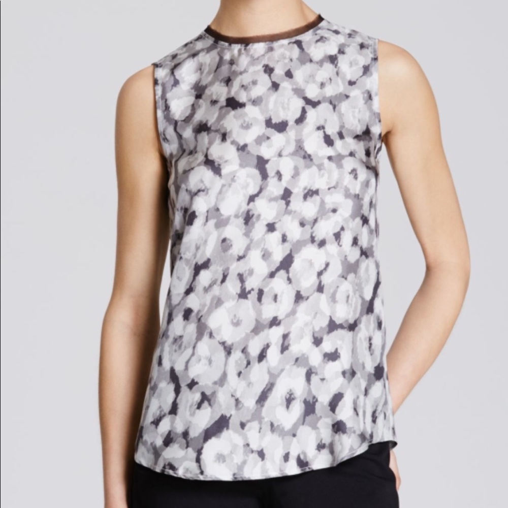 Theory abstract silk top
