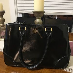 Tory Burch Black Patent Leather Handbag