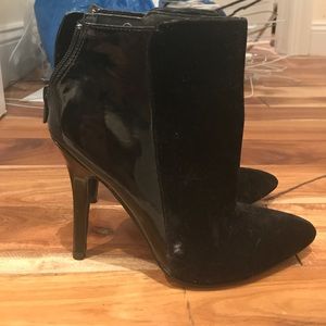 Black heeled booties