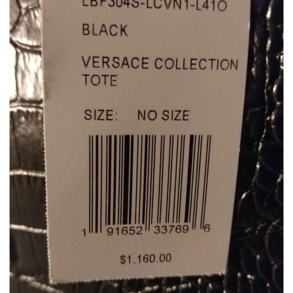 Versace collection blk tote and wallet