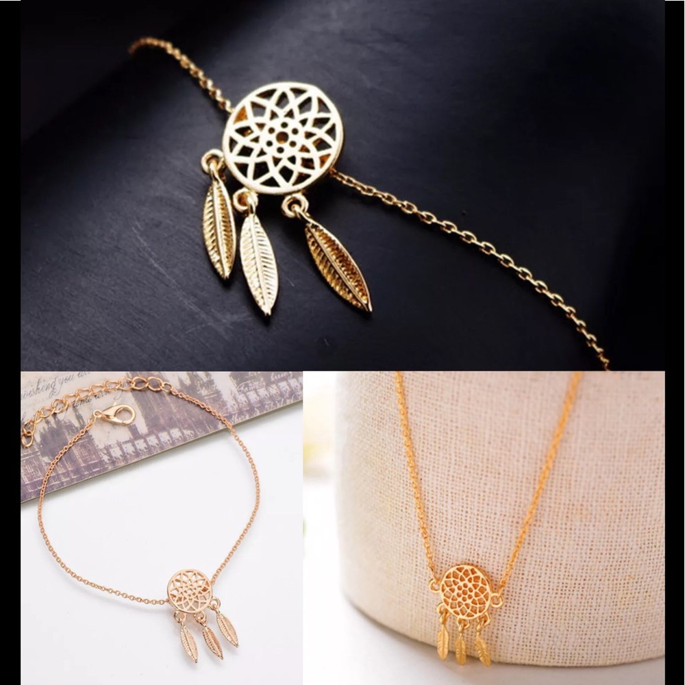 NEW - Dainty Dream Catcher Bracelet in Gold color
