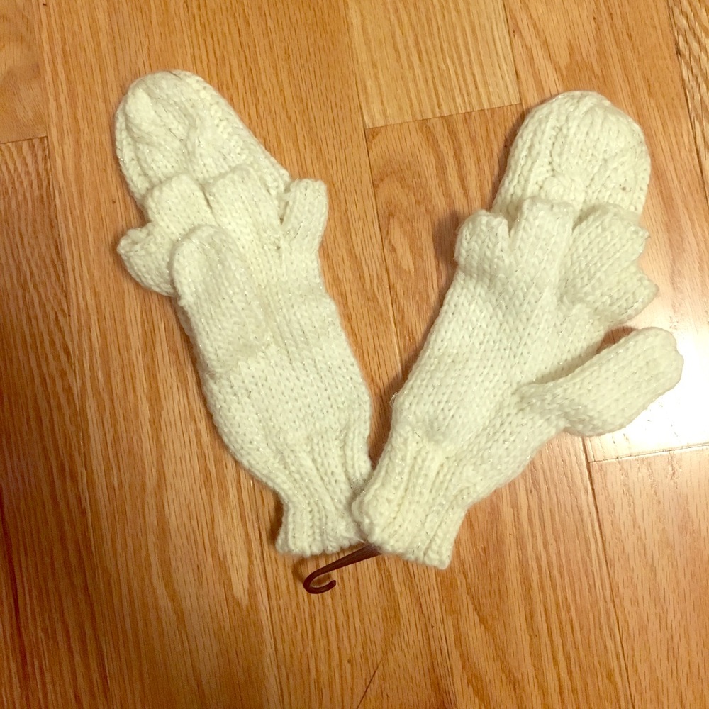 White Mitten Gloves