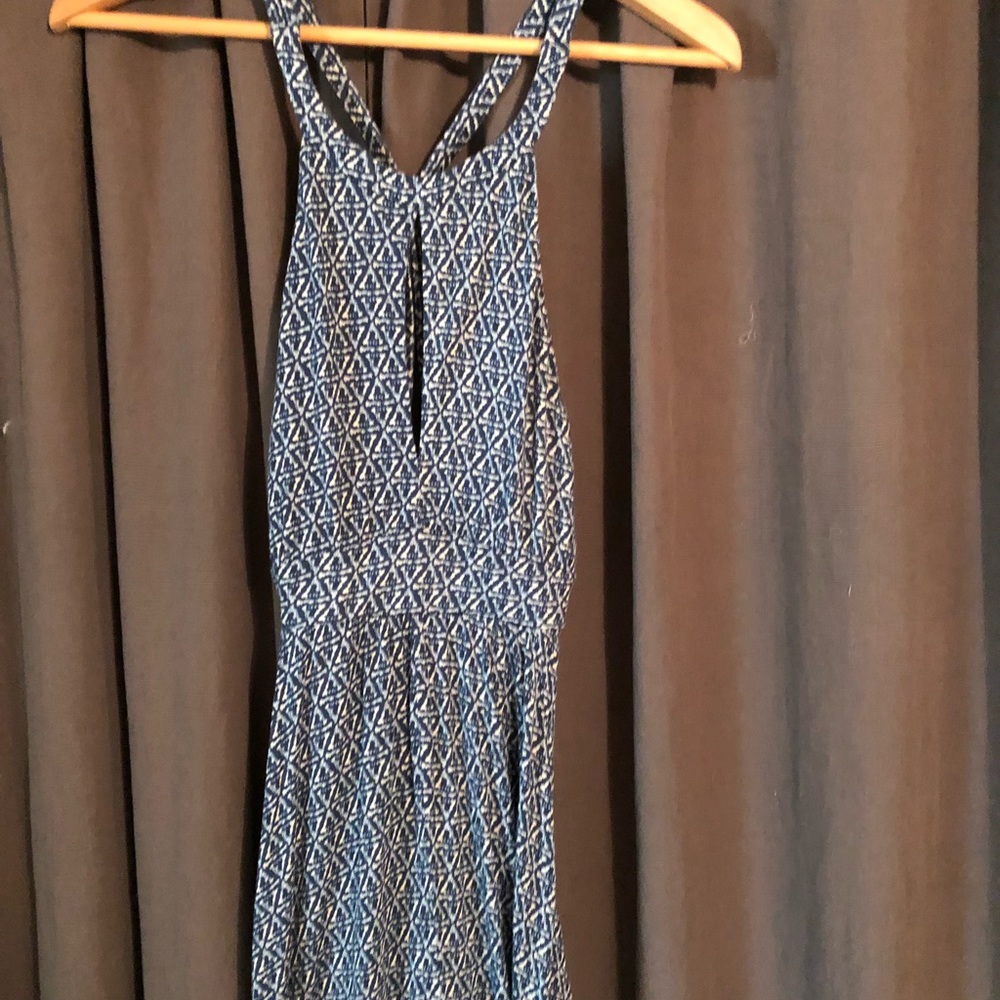 Geo pattern blue Romper