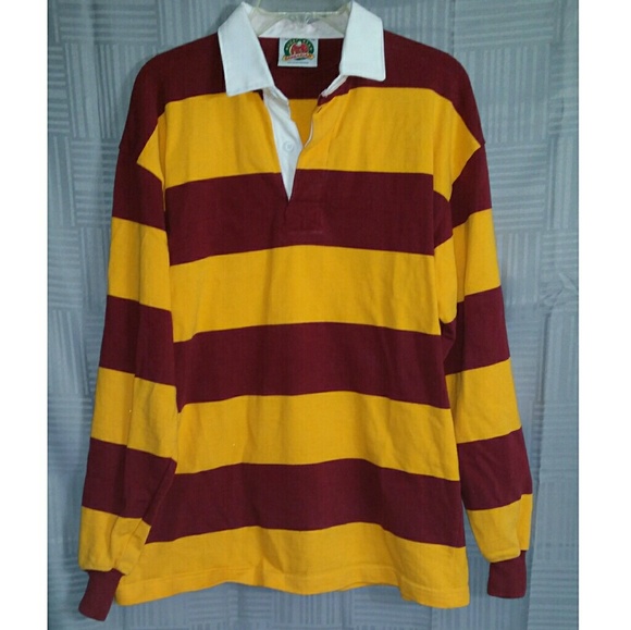 red and yellow mens shirt