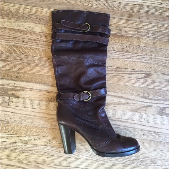 Boutique 9 Shoes - Boutique Brown Pull-on Leather Boots (7,5)