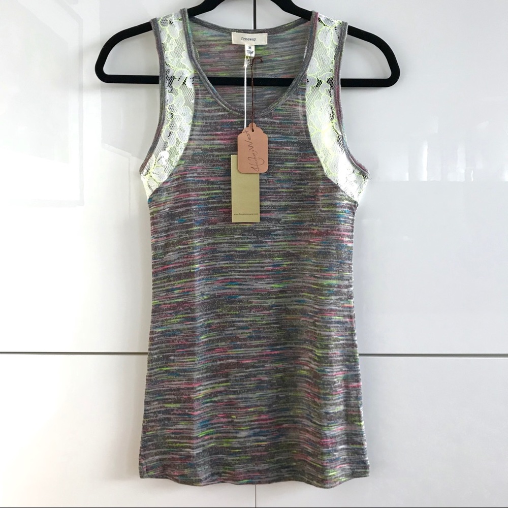 🆕 NWT Freeway Lace-Trimmed Tank