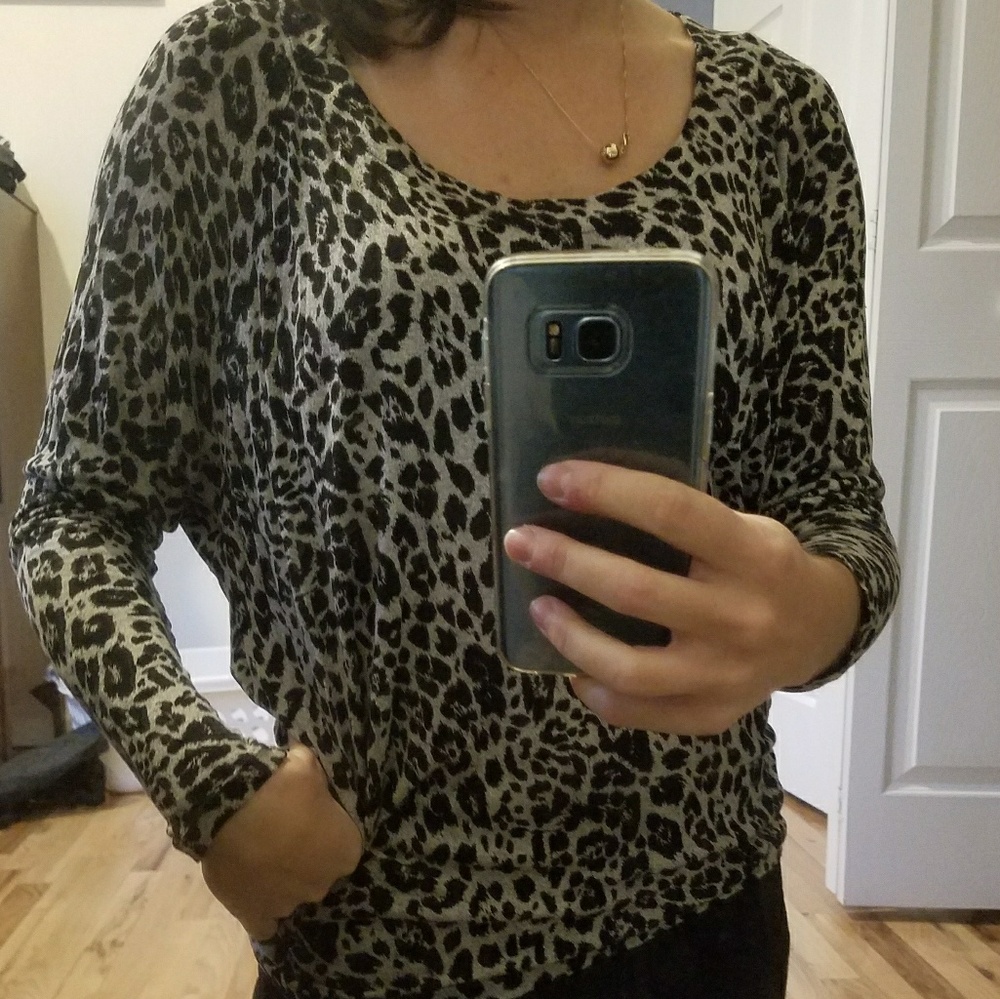 Cheetah leopard long sleeve top