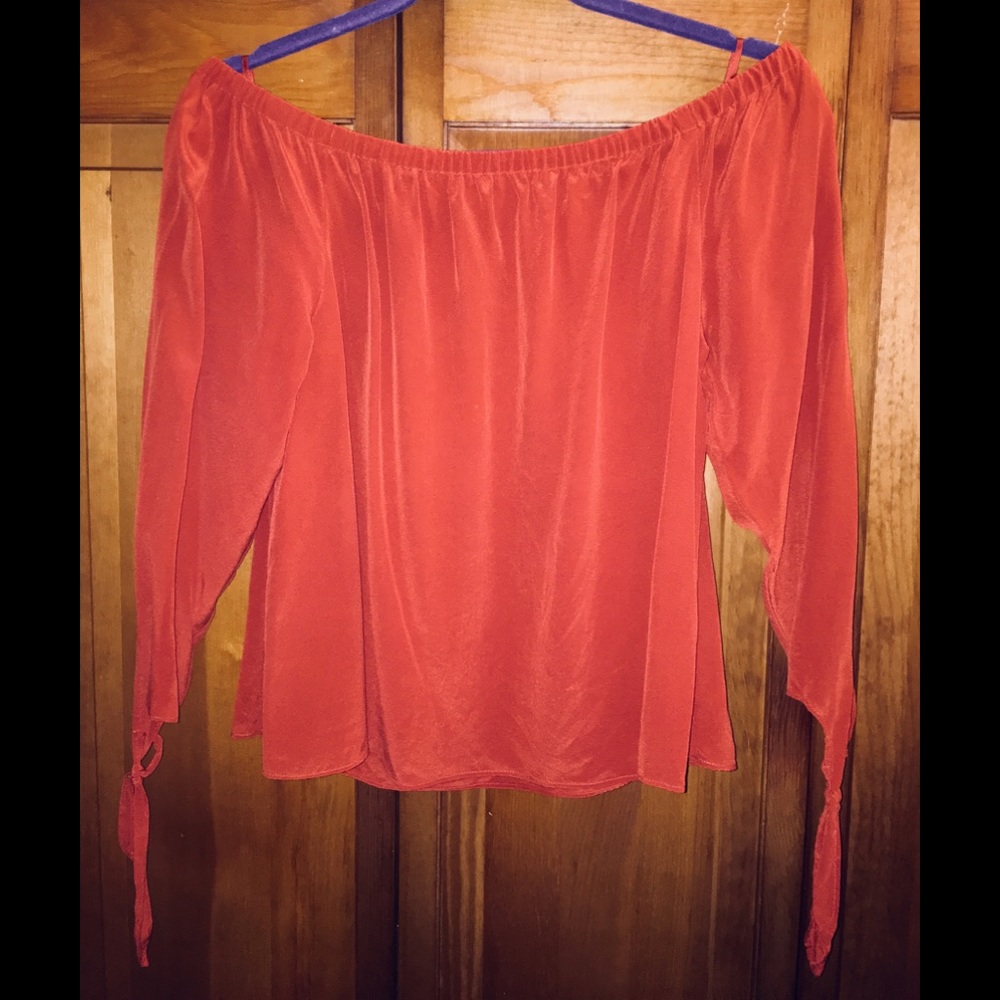 Madewell off-shoulder silk top - fits XS-M