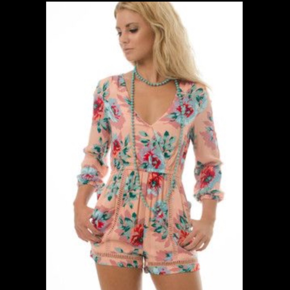 NWT MINK PINK Parade about cross front romper